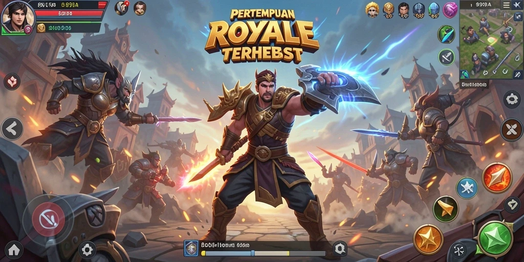 Screenshot utama 898A menampilkan aksi laga seru dalam pertempuran Battle Royale.