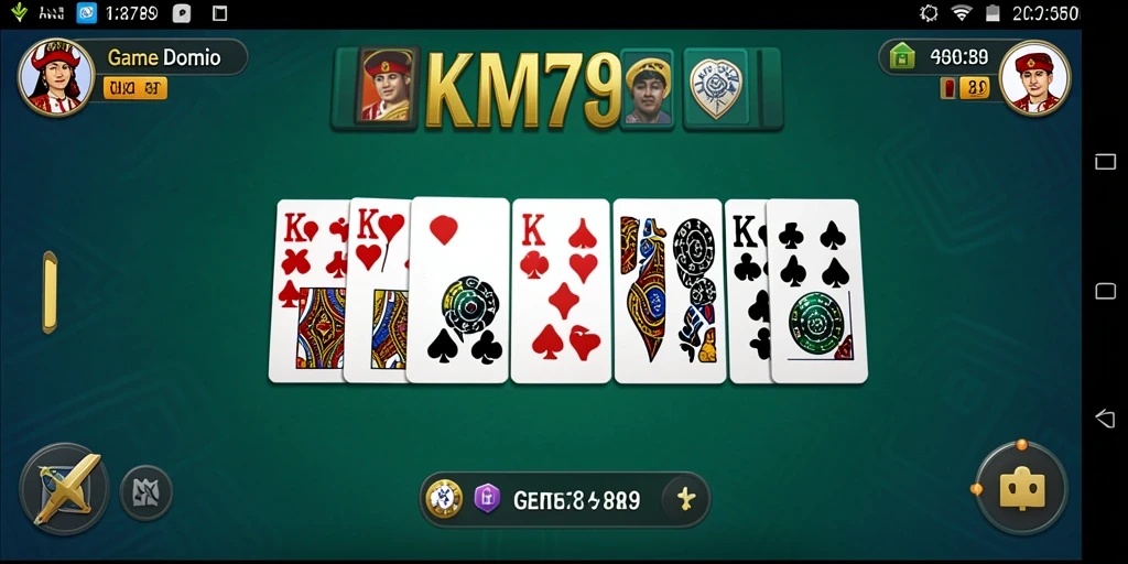 Tampilan gameplay Domino yang seru dan interaktif.